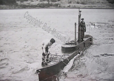 Midget submarine exercising in Loch Striven